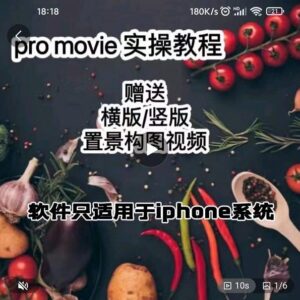 漆十二美食摄影培训promovie高手实操教程-个人经验技术分享