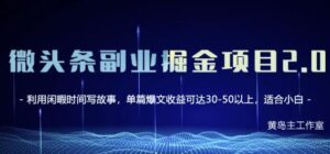 微头条赚钱课程，可以当副业的项目，每个号每天稳定做到50到100+收益-个人经验技术分享
