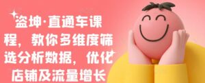 直通车推广怎么做,直通车课程教你分析筛选数据,优化店铺及流量增长-个人经验技术分享