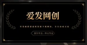 爱发必学零基础搭建虚拟资源下载全自动成交网站-个人经验技术分享
