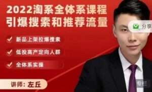 淘系最新全体系课程:新品上架拉爆搜索,引爆搜索和推荐流量-个人经验技术分享