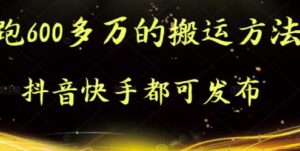 抖音快手搬运视频怎么挣钱，实测都可发布跑600多万的搬运方法-个人经验技术分享