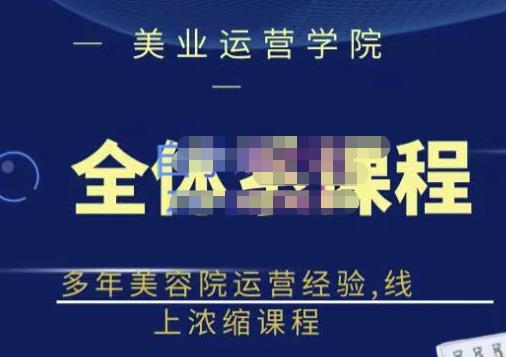 抖音网红美容院全套营销落地课程，教你多年美容院运营经验，线上浓缩教程