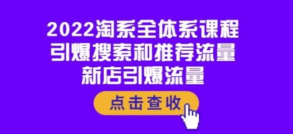 图片[1]-2022淘系全体系课程：引爆搜索和推荐流量，新店引爆流量