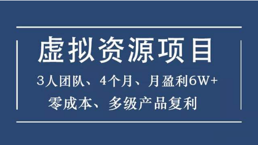 暴疯团队虚拟资源项目-新手、高客单价、多产品复利