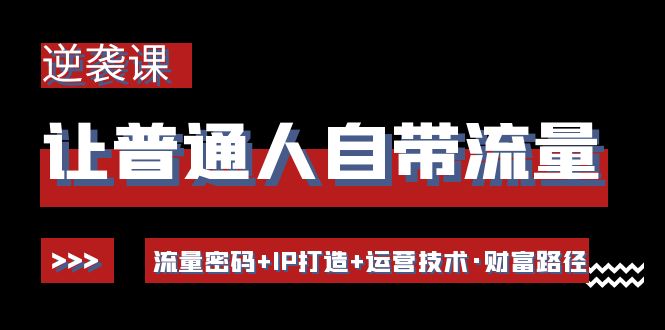 图片[1]-让普通人自带流量的逆袭课：流量密码+IP打造+运营技术·财富路径