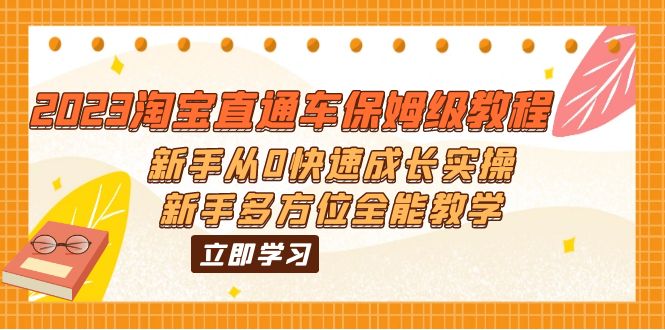 图片[1]-2023淘宝直通车保姆级教程：新手从0快速成长实操，新手多方位全能教学-阿灿说钱