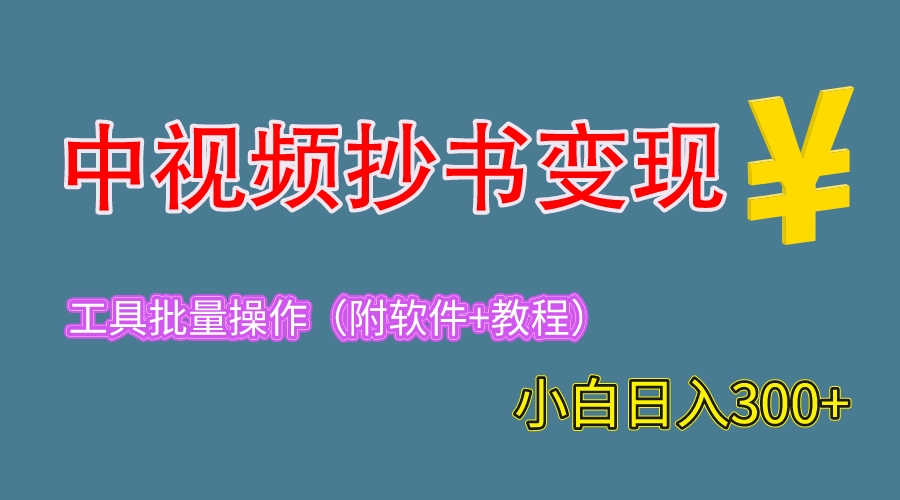 图片[1]-2023年最火视频变现副业，每天轻松赚300！附工具与教程！-阿灿说钱