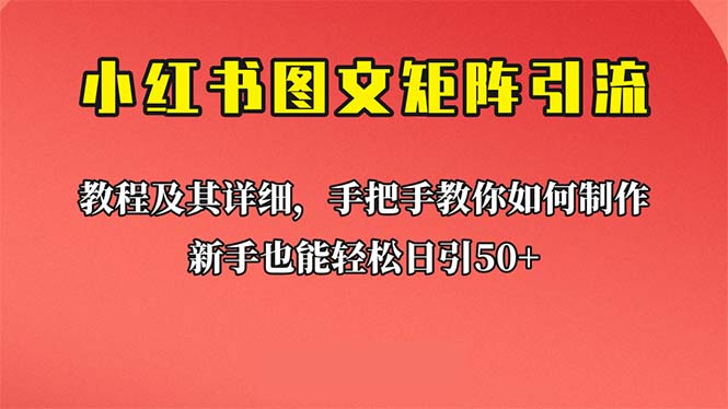 图片[1]-小白必看！【小红书图文矩阵引流法】带你日引50，超详细课程教你理论实操！-阿灿说钱