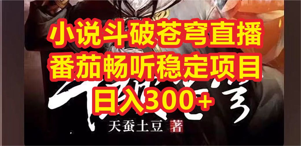 图片[1]-小说斗破苍穹直播，番茄畅听日入300+稳定项目-阿灿说钱