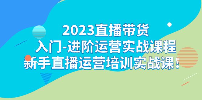 图片[1]-2023直播带货新手进阶实战课程：轻松学习直播运营技巧！-阿灿说钱