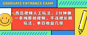 西瓜视频写字玩法,2分钟做一条纯原创视频,不违规长期玩法,单日收益几张-个人经验技术分享