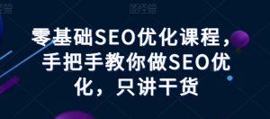 零基础SEO优化教程——手把手教你做SEO优化,只讲干货-个人经验技术分享