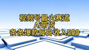 视频号最火赛道——Ai带货条条爆款每日收入500-个人经验技术分享