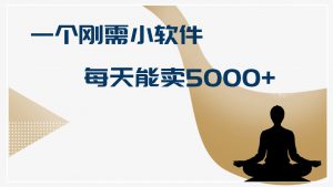 十万个富翁修炼宝典一个刚需小软件,每天能卖5000+,操作简单-个人经验技术分享
