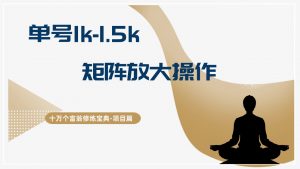 十万个富翁修炼宝典小红书商单,单号1k-1.5k,矩阵放大操作-个人经验技术分享