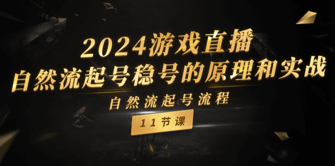 图片[1]-2024游戏直播-自然流起号稳号的原理和实战，自然流起号流程（11节）-个人经验技术分享