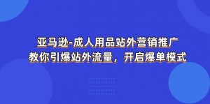 亚马逊-成人用品 站外营销推广 教你引爆站外流量,开启爆单模式-个人经验技术分享
