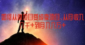 如何从做项目变成卖项目,从月收入几千到月入几万【揭秘】-个人经验技术分享