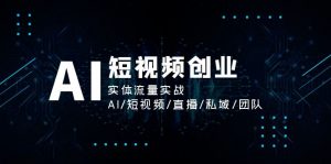 AI短视频创业,实体流量实战,AI/短视频/直播/私域/团队-个人经验技术分享