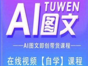 图文AI带货全流程操作,AI图文即创带货课程-个人经验技术分享