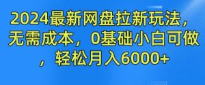 2024最新网盘拉新玩法,无需成本,0基础小白可做,轻松月入6000+【揭秘】-个人经验技术分享