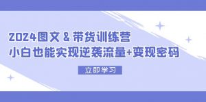2024 图文+带货训练营,小白也能实现逆袭流量+变现密码-个人经验技术分享