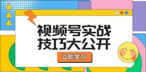 视频号实战技巧大公开：选题拍摄、运营推广、直播带货一站式学习 (无水印)-个人经验技术分享