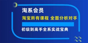 淘系会员【淘宝所有课程，全面分析对手】，初级到高手全系实战宝典-个人经验技术分享