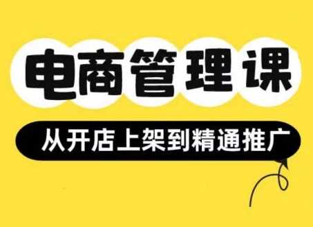 图片[1]-小红书&闲鱼开店从开店上架到精通推广，电商管理课-个人经验技术分享