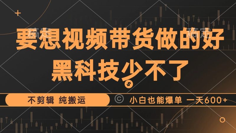 图片[1]-抖音视频带货最暴力玩法，利用黑科技 不剪辑 纯搬运，小白也能爆单-个人经验技术分享