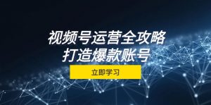 视频号运营全攻略,从定位到成交一站式学习,视频号核心秘诀,打造爆款-个人经验技术分享