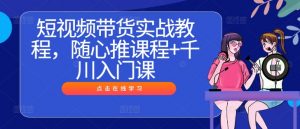 短视频带货实战教程，随心推课程+千川入门课-个人经验技术分享