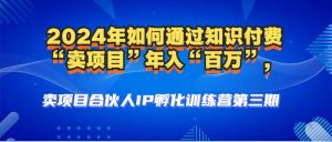 2024年普通人如何通过知识付费“卖项目”年入“百万”人设搭建-黑科技-个人经验技术分享