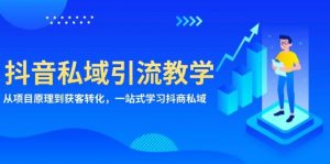 抖音私域引流教学:从项目原理到获客转化,一站式学习抖商 私域-个人经验技术分享
