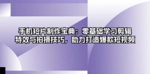 手机短片制作宝典:零基础学习剪辑、特效与拍摄技巧,助力打造爆款短视频-个人经验技术分享