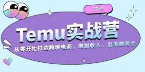 2024Temu实战营:从零开始打造跨境电商,增加收入,出海赚美金-个人经验技术分享