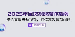 2025年全域投放操作指南，结合直播与短视频，打造高效营销闭环-个人经验技术分享