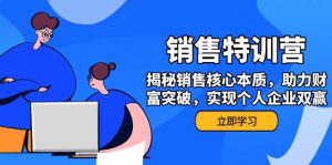 销售训练营,揭秘销售核心本质,助力财富突破,实现个人企业双赢-个人经验技术分享