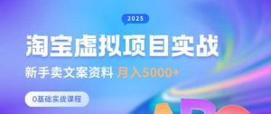 淘宝虚拟项目垂直玩法,新手卖文案资料,月入5k+-个人经验技术分享