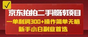 京东拍拍二手搬砖项目，一单纯利润3张，操作简单，小白兼职副业首选-个人经验技术分享