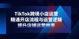 TikTok跨境小店运营,精通开店流程与运营逻辑,提升店铺运营效率-个人经验技术分享