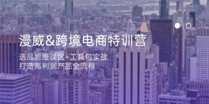 漫威 跨境电商特训营:选品思维误区+工具包实战,打造高利润产品全流程-个人经验技术分享
