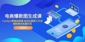 电商爆款图生成课 ComfyUI零基础搭建 自动化换装工作流 爆款素材批量生成-个人经验技术分享