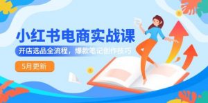 小红书电商实战课-5月更新，开店选品全流程，爆款笔记创作技巧-个人经验技术分享