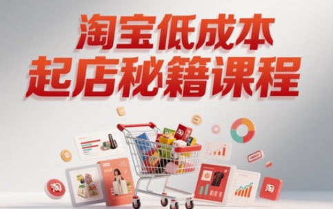 淘宝低成本起店系统课，助你快速起店，实现弯道超车 -1