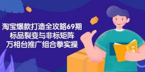 淘宝爆款打造全攻略-69期,标品裂变与非标矩阵,万相台推广组合拳实操-个人经验技术分享