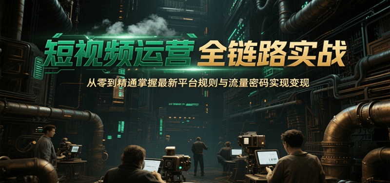 短视频运营全链路实战，从零到精通掌握最新平台规则与流量密码实现变现 -1