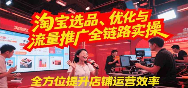 淘宝选品、优化与流量推广全链路实操，全面提升店铺运营效率 -1