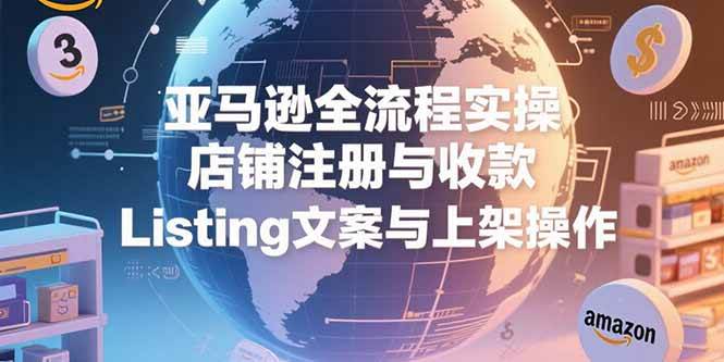 亚马逊全流程实操，店铺注册与收款，Listing文案与上架操作 -1